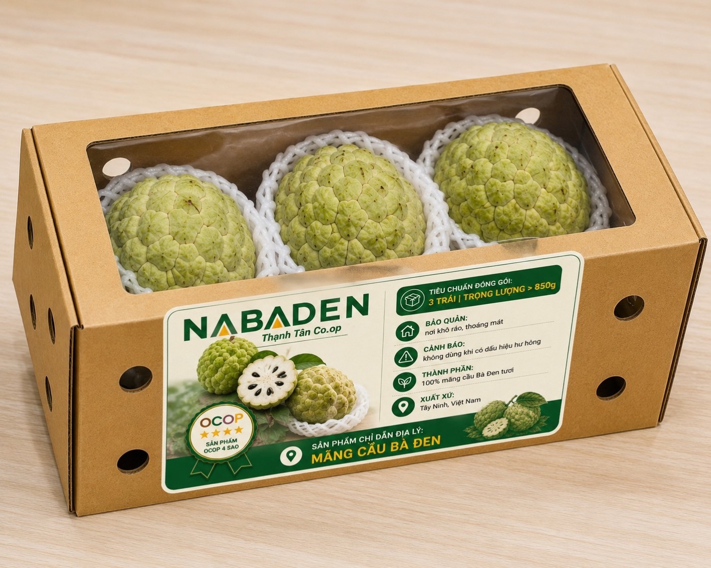 Hộp quà mãng cầu Bà Đen NABADEN